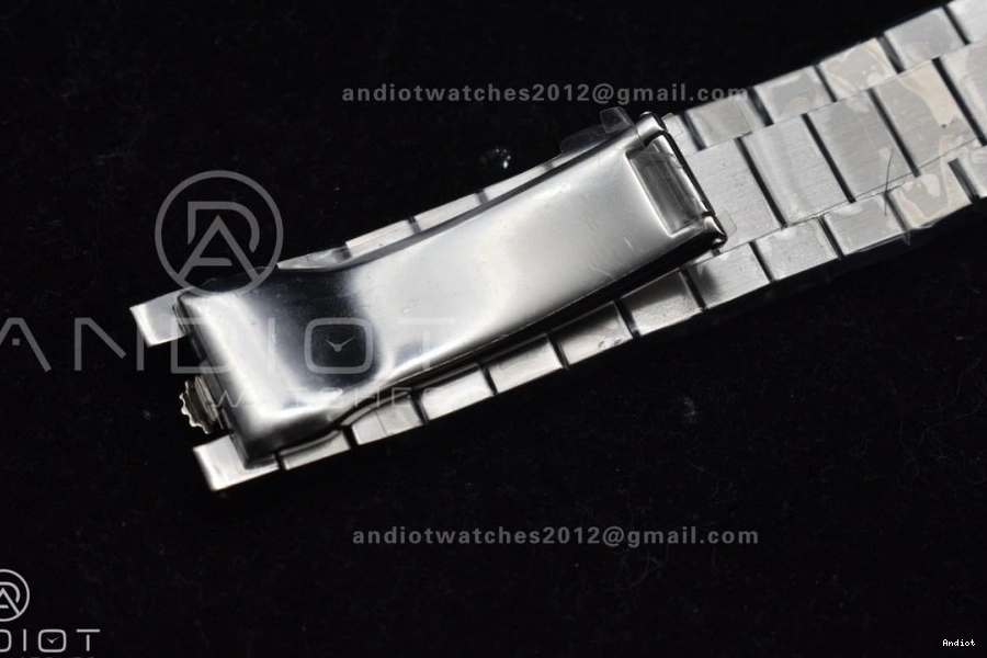 A2836 Weight Bracelet GSF Gain SS DayDate Blue Crystal On 40 Iced President Dial 0403